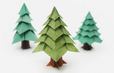 Como hacer un árbol de navidad en Origami