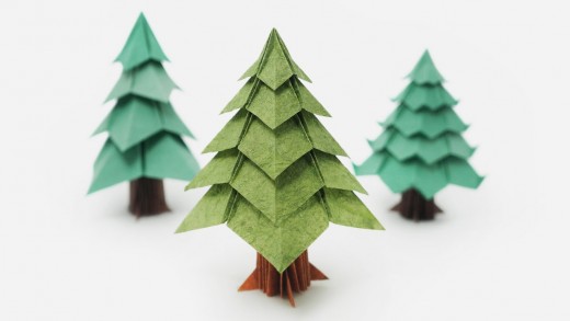 Como hacer un árbol de navidad en Origami