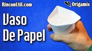Vaso de papel, origami sencillo que te puede sacar de un apuro.